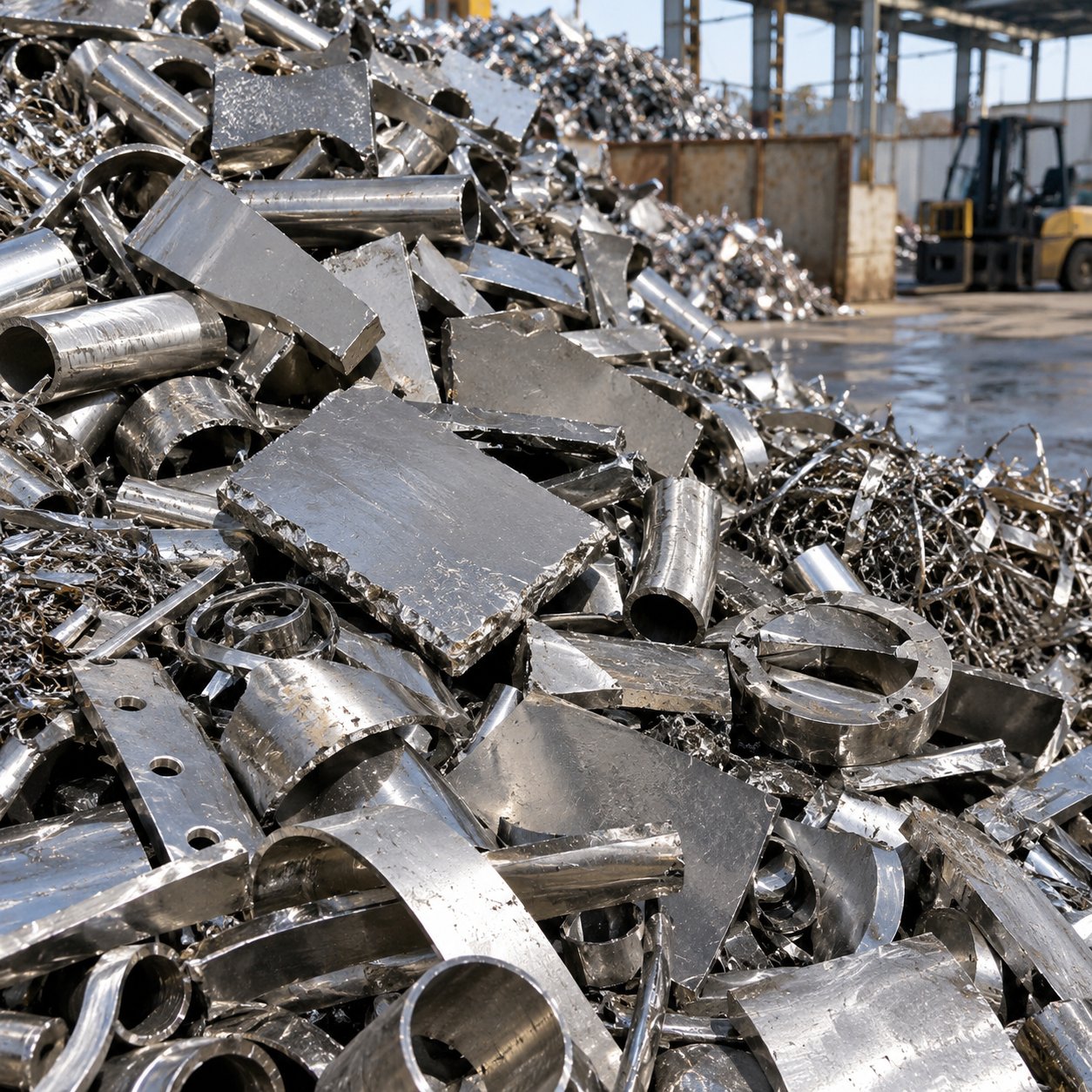 Hurda Nikel Fiyatları rehberi için yeşil tonlarda temsili metal çizimi